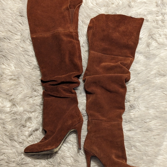 Final Price Kristin Cavallari Calissa OTK Slouch Suede Boots in Ginger Velvet - Picture 10 of 16